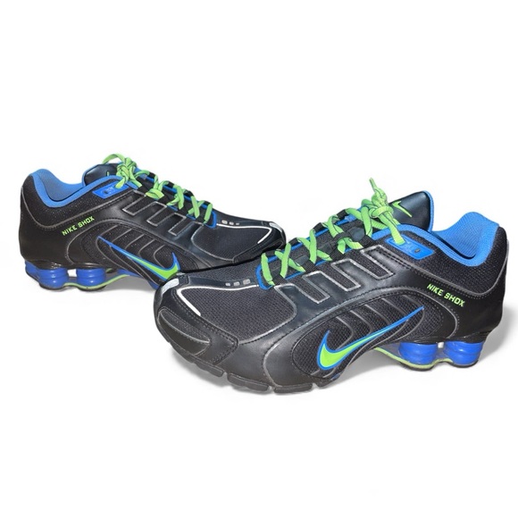 Nike Shoes - Nike Shox Black with Blue and Green Accents
